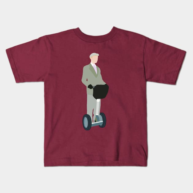 niles crane on his segway Kids T-Shirt by aluap1006